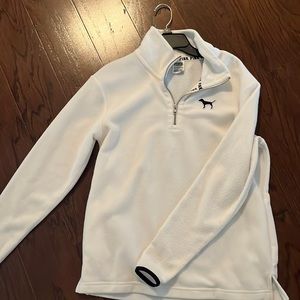 PINK Quarter Zip in Crème